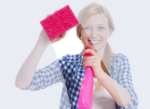 Professional cleaning in a modern Islington apartment kitchen and living area