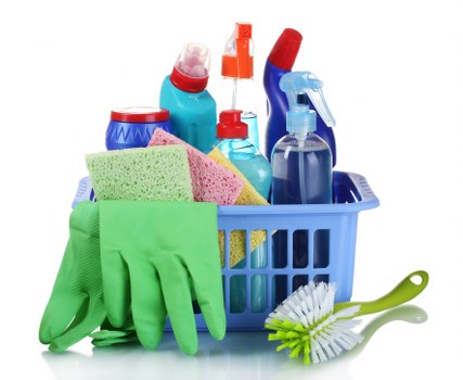 Carpet cleaning equipment set up in a flat near Angel, Islington